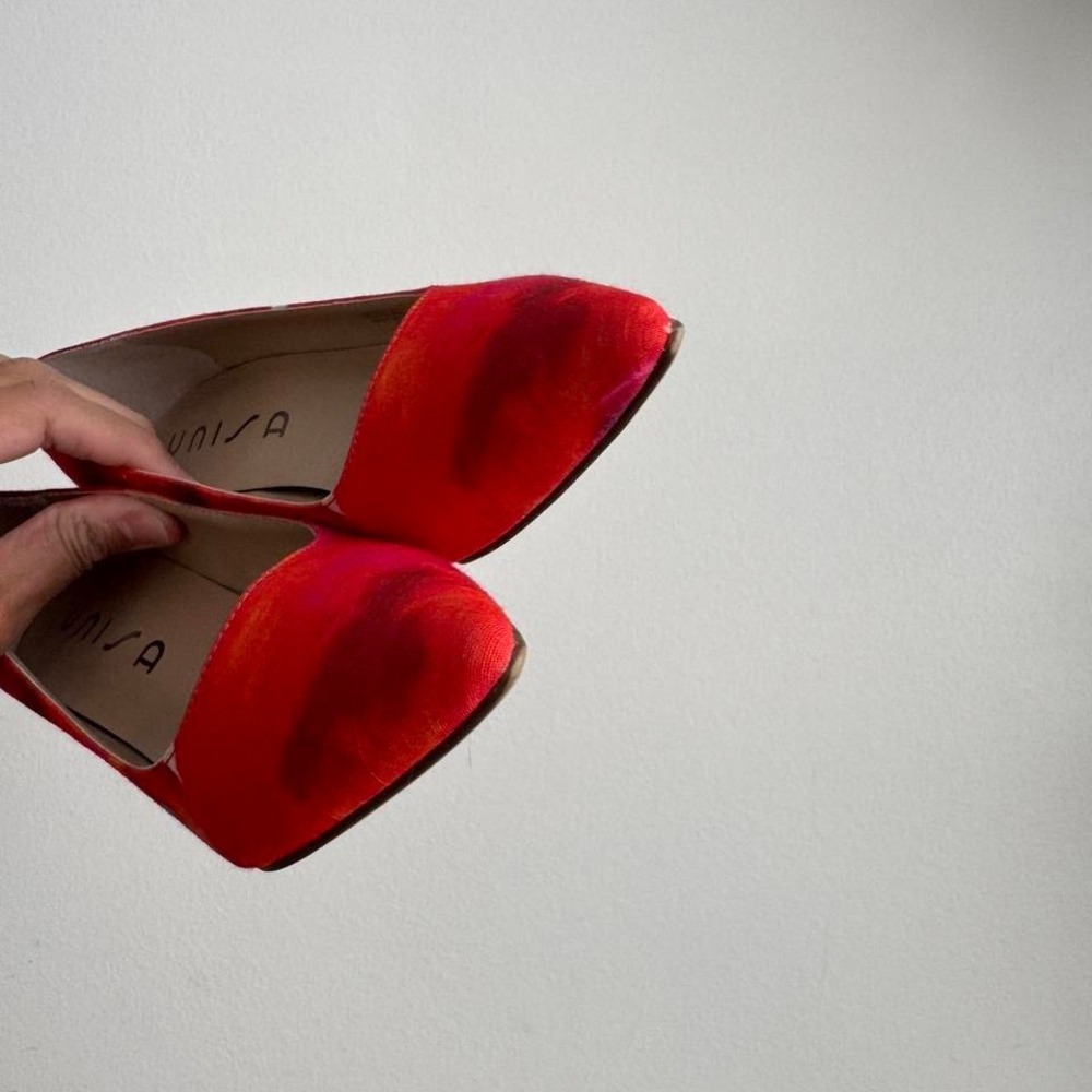 Y2K Coral Orange Heel Size 6 coral pink red y2k 90s bright color - Picture 5 of 8